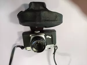 Vintage Chinon CS Camera - 50mm F2.8 Auto Flex & Case - Black & Silver -Japan - Picture 1 of 8