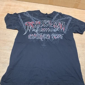 AFFLICTION Shirt XL 2009 Tour Mayhem Festival Rockstar Heavy Metal RARE OOP Sz L - Picture 1 of 6