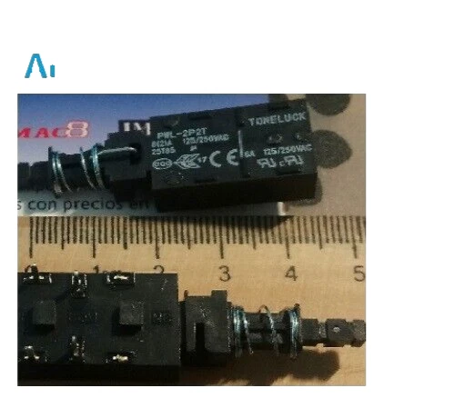 PWL-2P2T 4PINS Switch Button Power 6A 125 / 250Vac Interruptor Pulsador TONELUCK - Imagen 1 de 1