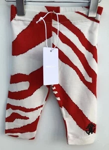 NUEVO CON ETIQUETAS LEGGINGS ROBERTO CAVALLI BEBÉ NIÑAS Rojo Blanco Cebra 6 Meses £97 - Imagen 1 de 3
