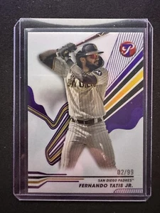 2024 Topps Pristine Fernando Tatis Jr. Encased Purple Refractor 02/99 - Picture 1 of 2