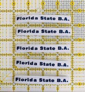 Lot Of 5 Florida State University B.A. Patch Iron On FSU Bachelors Of Arts Grads