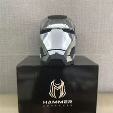 War Machine Iron Man Mk5 Helmet Mask 1:1 Voice-controlled Wearable Silver+black/
