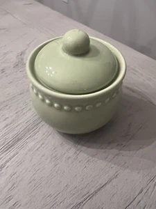 Pottery Barn EMMA GREEN Sugar Bowl Lid Discontinued pattern Granny Country Core - Picture 1 of 8