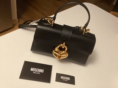 NUEVO MOSCHINO Couture Bolso Cuero Negro ❤️ Foto 1 de 4