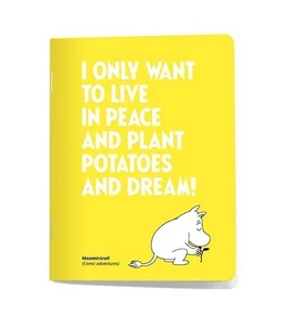 Moomin Small Notebook 9 x 12 cm Plant Potatoes Text Yellow - Picture 1 of 1