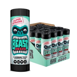 BEAST BIN BAGS, Mega Pack, 20 Rolls of 10 x 70 Litre Bags (Total 200 Bags) - - Picture 1 of 5