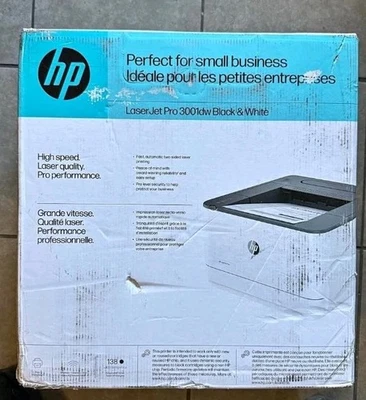 HP LaserJet Pro 3001dw Laser Printer, Black And White Mobile Print Up to 50,000 - Image 1 of 2