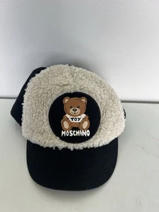 Moschino Teddy Bear Kids Cap - Black and Cream Toddler - Picture 1 of 4