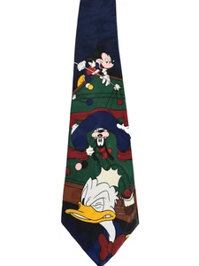 Vintage Disney Tie Mickey Donald Goofy Snooker Neck Tie Nice Vintage Tie - Picture 1 of 5