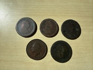 5 X Monete Penny Miste Grandi Monete in Rame ASTA SENZA RISERVA #2 - Foto 1 di 11