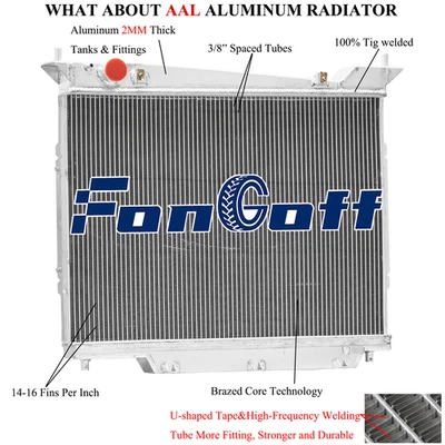3-Row Radiator Fit 2003-2004 Ford Expedition 4.6L/5.4L Lincoln Navigator 5.4L V8 — 第 1/4 张图片