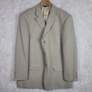46R Claiborne Men 100% Silk Cream Blazer Sport Coat Quiet Luxury - Picture 1 of 15