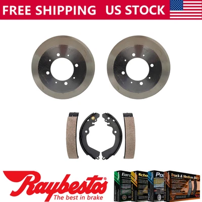 Kit de tambores de freno traseros y zapatas de freno para Mitsubishi Mirage 1996 - Raybestos Foto 1 de 4