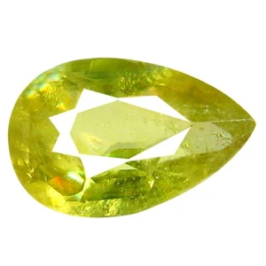 0,53 ct Hervorragender Birnenschliff (7 x 4 mm) Pakistan grüne Sphene natürlicher Edelstein - Bild 1 von 1