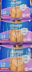 ⚡️Always Discreet Adult Incontinence Underwear - Maximum (Large) 114 Total - Picture 1 of 2