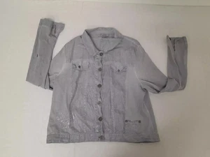 Chaqueta ligera de mujer Liberty en gris, talla XL, efecto brillo - Imagen 1 de 7