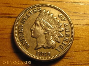 1860 1C Indian Head Cent w/ All 4 Diamonds Uncirculated Details Beauty Scarce! - Picture 1 of 3