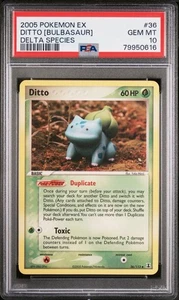 PSA 10 Ditto Bulbasaur Ex Delta Species POP 32 Pokemon 2005 Mint Rare - Picture 1 of 3