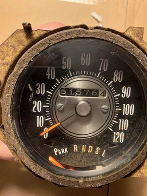 1970-1972 Oldsmobile 442 Cutlass F85 Column Shift Speedometer Red hi beam GM OEM - Image 1 of 4