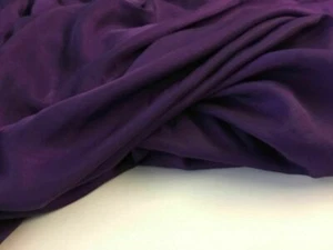 NEW Purple Colour Silk / Viscose Fabric 59" 150 cm Natural Cloth Dress Garment - Picture 1 of 6