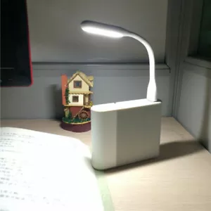 1pc Mini Portable Flexible USB LED Light Computer Laptop Desk Reading Lamp White - Picture 1 of 5
