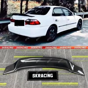 Carbon/Gloss Black Duckbill Rear Trunk Spoiler Wing For Honda Accord 1998-2002 - Picture 1 of 29