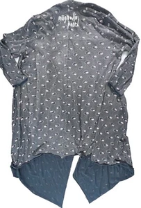 Magnolia Pearl jacket/cardigan Wrap Floral print Uneven Raw hem Logo Open Ozzy - Picture 1 of 6