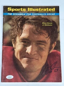 Steve Owens Signed Sports Illustrated Magazine 11/10/69 No Label No Staples JSA - Picture 1 of 6