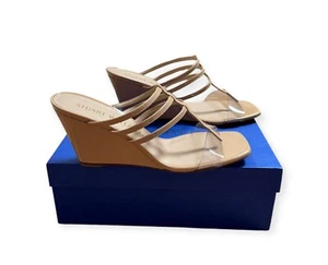 Scarpe Stuart Weitzman taglia 10 Adobe/trasparente nuove - Foto 1 di 7
