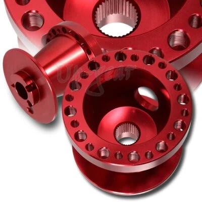 Adaptador HUB de 6 orificios para volante rojo aluminio Subaru Legacy 1990-2007 Foto 1 de 3