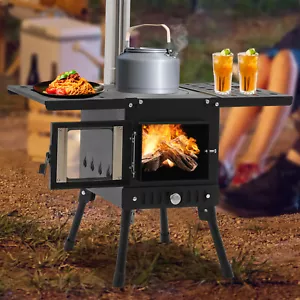 Mini Tragbarer Holzofen Zeltofen Campingofen Kocher Notofen Herd Heizung Outdoor - Bild 1 von 7
