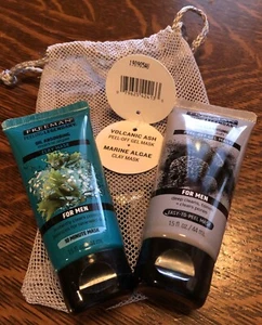Freeman Men's Duo Masking Kit - Volcanic Ash And Marine Algae Brand New In Bag! - Picture 1 of 4