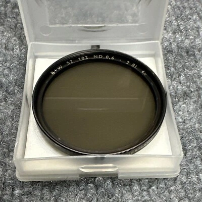 B+W 52mm Screw-In 102 ND 0.6 2 Stop BL 4x Camera Lens Filter F-PRO - Germany - Image 1 of 4