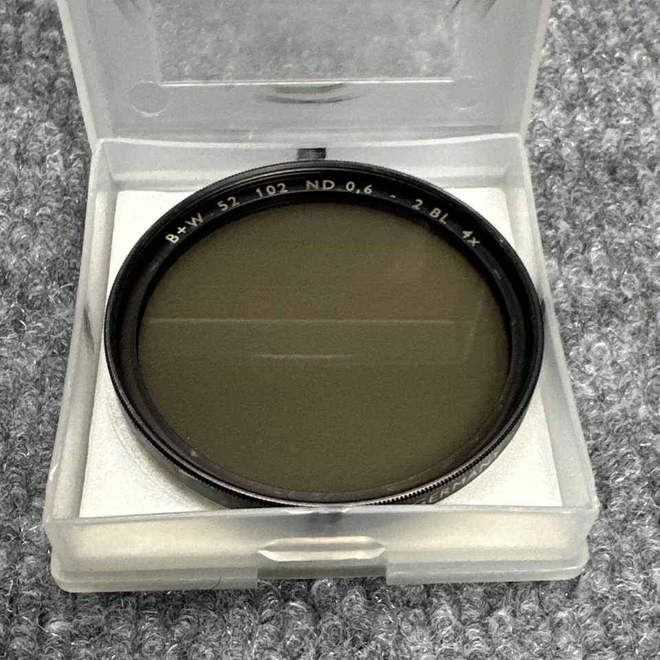 B+W 52mm Screw-In 102 ND 0.6 2 Stop BL 4x Camera Lens Filter F-PRO - Germany - Image 1 of 4