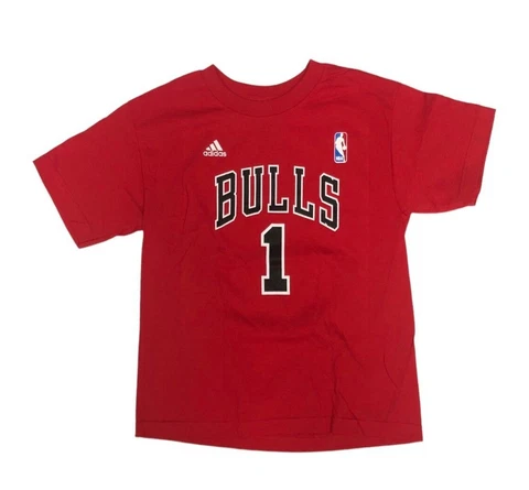 adidas Chicago Bulls #1 Derrick Rose  MLB Boys T-Shirt Cover