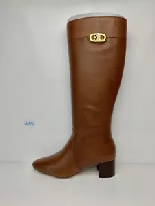 Ralph Lauren Wesleigh Knee High Boots Zip 100% Leather Tan Brown UK Size 3 EU 36 - Picture 1 of 10