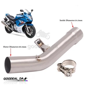 For Suzuki GSX650F Bandit GSF650 1250 2007-2016 Mid Exhaust Link Pipe Slip 51mm - Picture 1 of 8