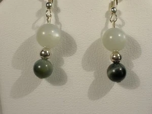 Tiger Eye & Moonstone Dangle Earrings - Picture 1 of 1