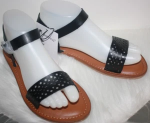 Caloleyng Black Women's Sandles Sz 7 1/2 Strappy Beach NWT - Picture 1 of 6