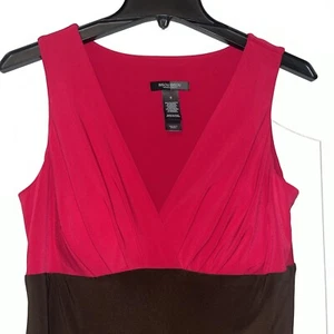 Bisou Bisou Größe 6 Kleid neu ohne Etikett rosa und braun mit Taschen - Bild 1 von 9