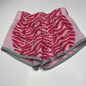 Danskin Now Running Shorts Girls Size XS 4-5 Pink Zebra Lined Gym - Picture 1 of 4