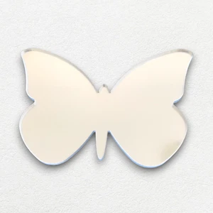 Butterfly Big Wings Shaped Acrylic Mirrors - Bespoke Sizes & Engraving Services - Picture 1 of 7