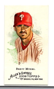 2008 TOPPS ALLEN & GINTER'S BASEBALL MINI 216 BRETT MYERS PHILLIES - Picture 1 of 2
