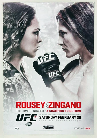 UFC 184 Poster, Regular Version, Ronda Rousey, Cat Zingano, 27x39 Cover