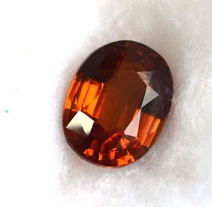 9.55 CT Natural Orange Sapphire Oval Cut Certified loose Gemstone 13x10x6mm - Picture 1 of 9