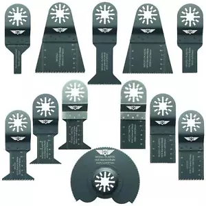 12 x Mix Blades for Aldi Ferrex FM300 Workzone Makita AEG Multitool Multi Tool - Picture 1 of 12