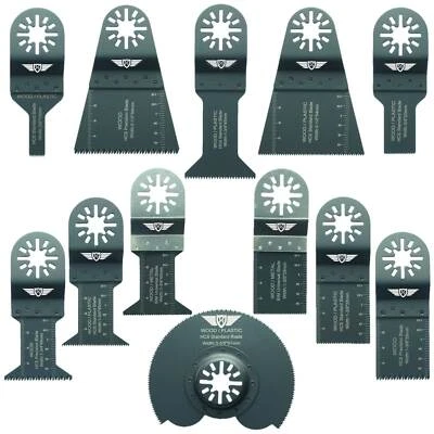 12 x Mix Blades for Aldi Ferrex FM300 Workzone Makita AEG Multitool Multi Tool