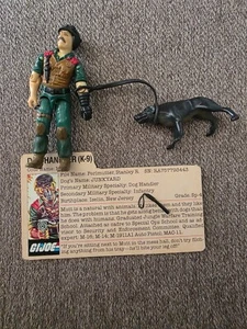 Gi Joe Cobra Actionfigur Militär Hasbro 1984 Mutt Dog Handler + Karteikarte - Bild 1 von 2