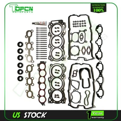 Juego de pernos de junta de culata de motor 2002-2008 para Nissan Altima 3,5 L 3498CC V6 DOHC Foto 1 de 4